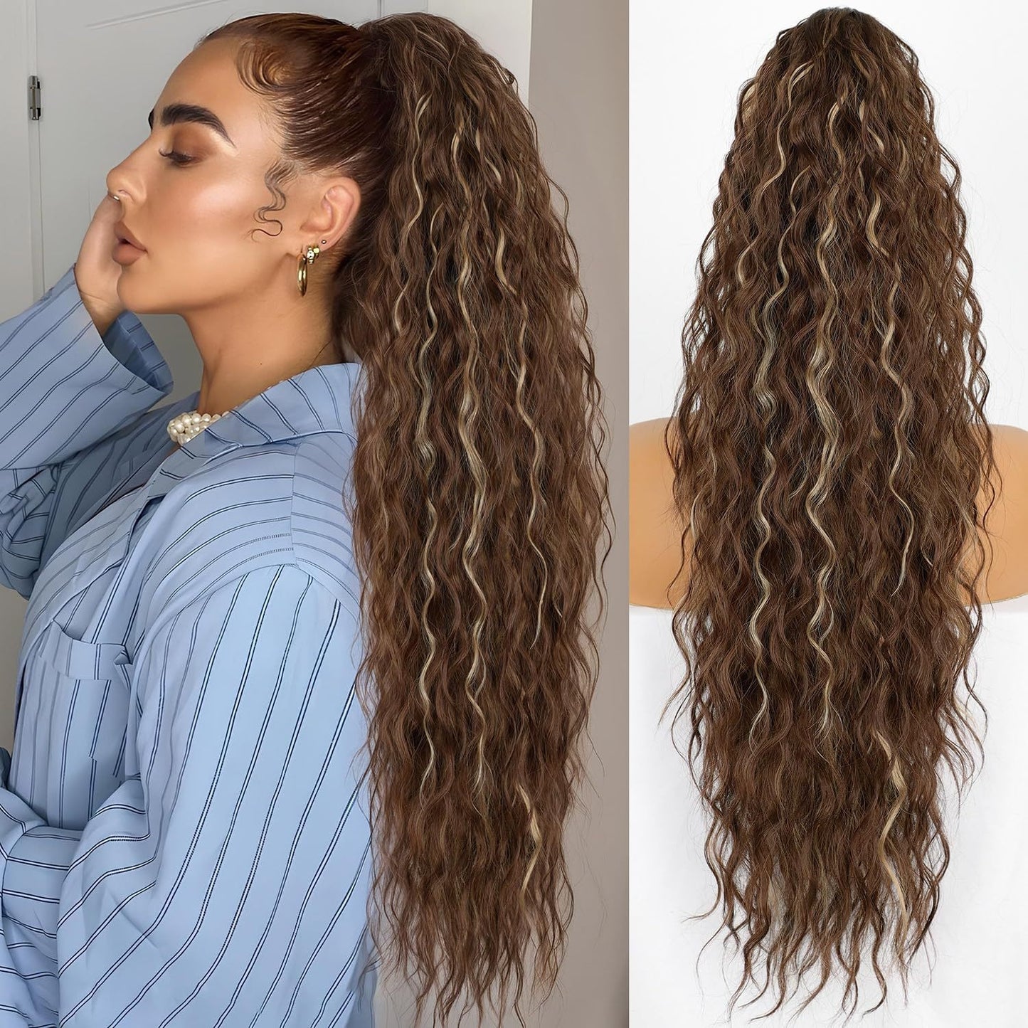 Ponytail Hair Extension Clip-On – 30" Inch