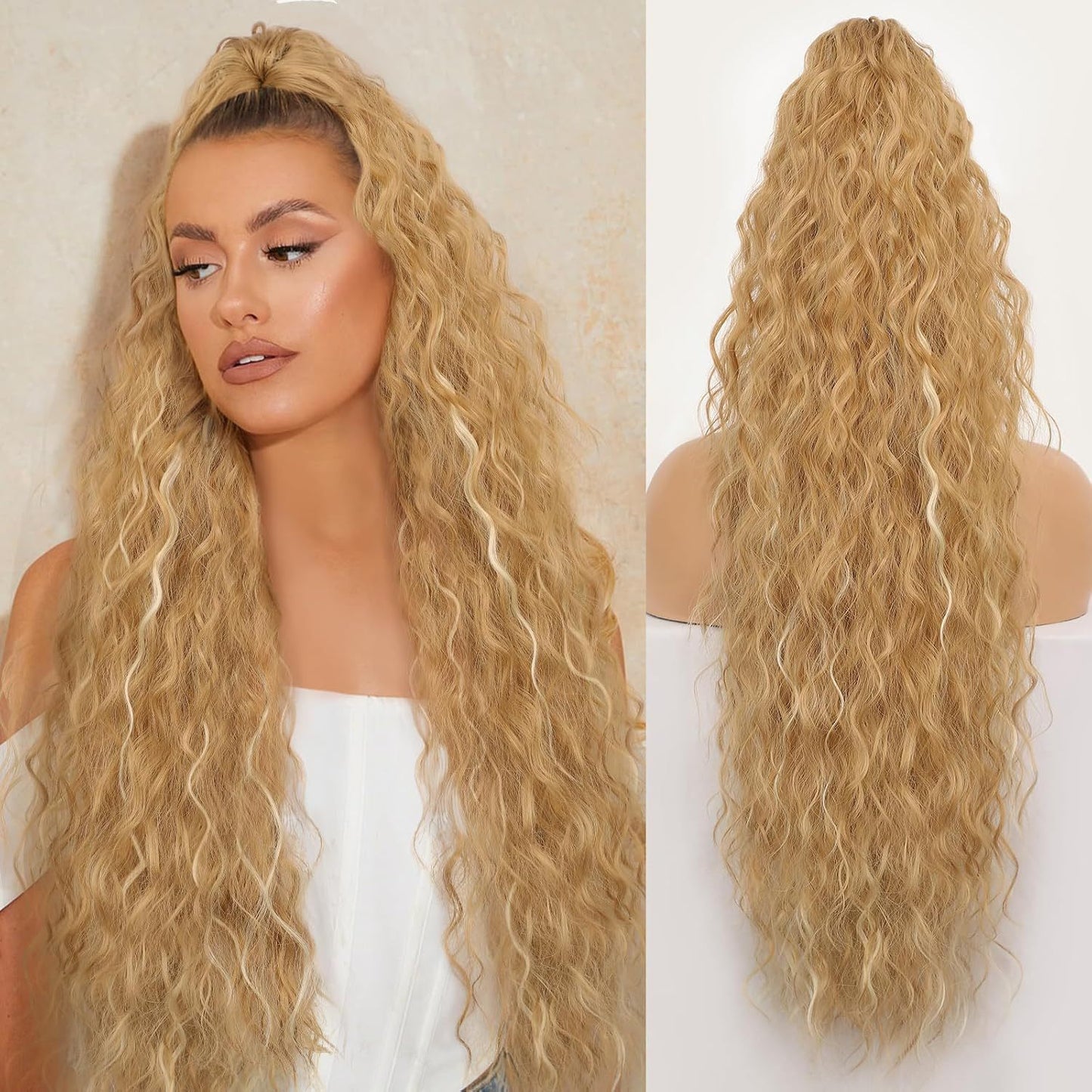 Ponytail Hair Extension Clip-On – 30" Inch